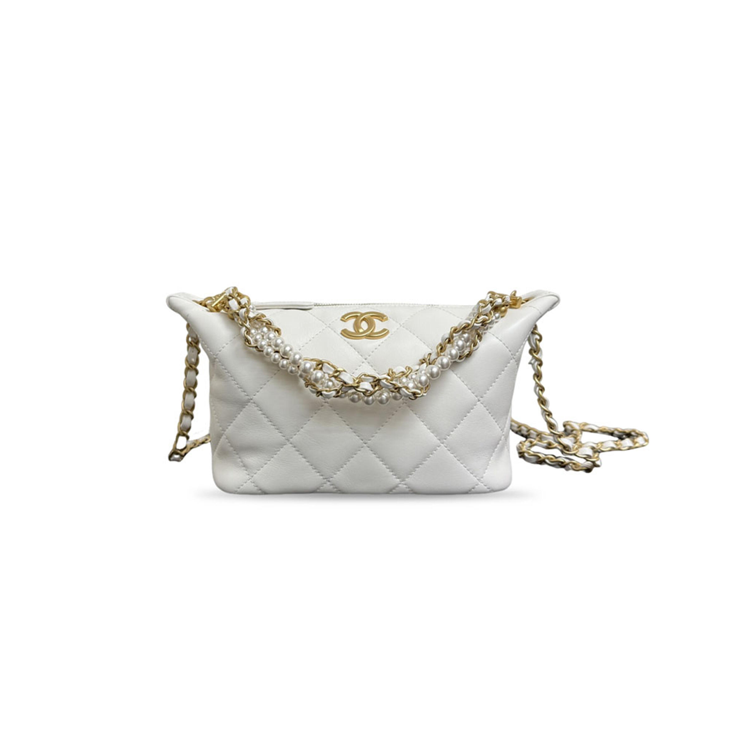 CHANEL PEARL CHAIN LUNCHBOX BAG AS5898 (23.5*13*7.5cm) 